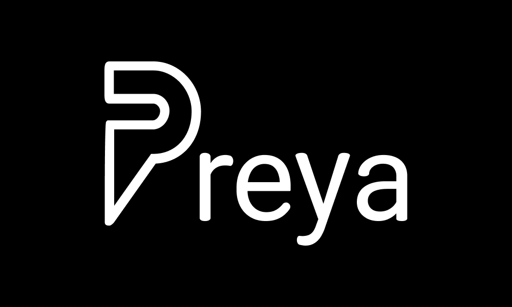 Logo Blanc Fond Noir Preya